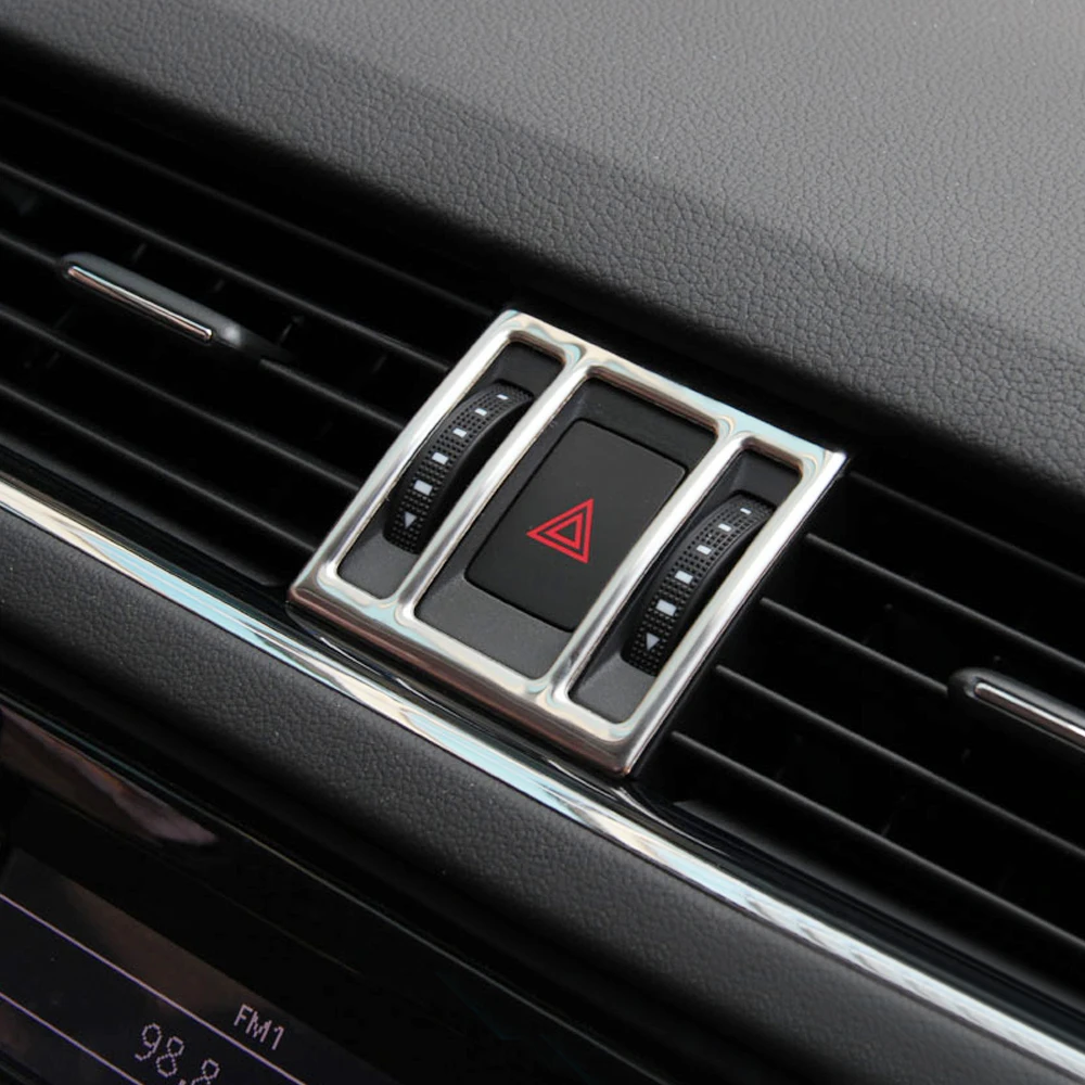 Новинка! 3 шт. для VW Skoda Octavia A7 A 7 2015 Выходная решетка из нержавеющей стали приборной