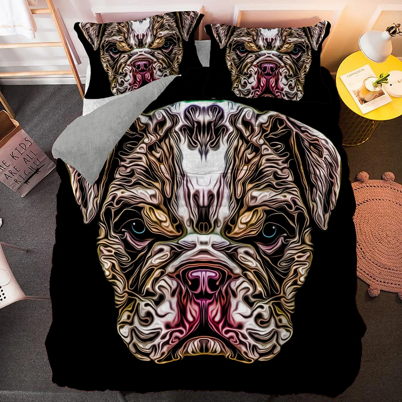 Роскошный комплект постельного белья с принтом животных совы тигра собаки