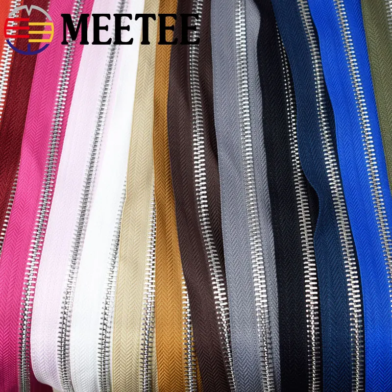 2 шт. Meetee 5 # металлическая молния двойные слайдеры удлиненная 120 см замок для шитья