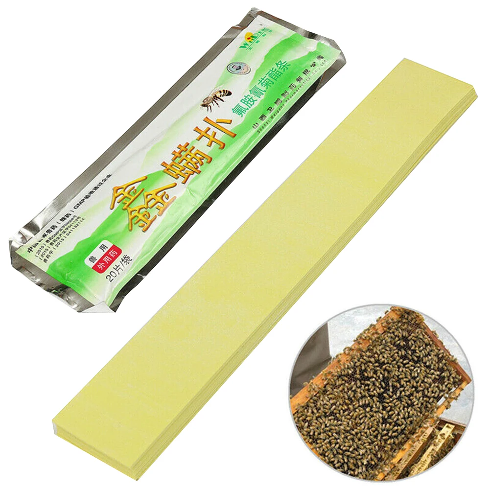 

20x Fluvalinate Bee Mite Killer Strips Acaricide Against The Bee Mite Strip Beekeeping Medicine Bee Varroa Mite Killer Control
