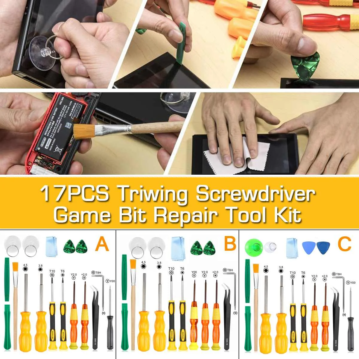 Новинка Набор отверток 17 в 1 игровой набор инструментов для ремонта геймпад NS