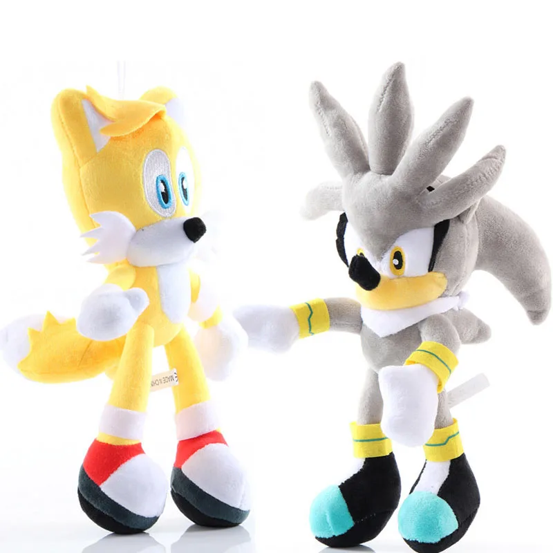 

New funny 28cm Sonic plush toy Amy rose sonic-shadow-silver the hedgehog Tails Knuckles the echidna soft stuffed animals doll