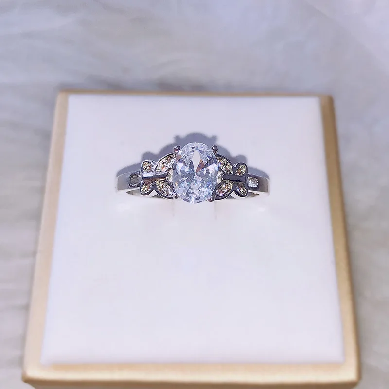 Новое кольцо с инкрустированным бантом в европейском и американском стиле