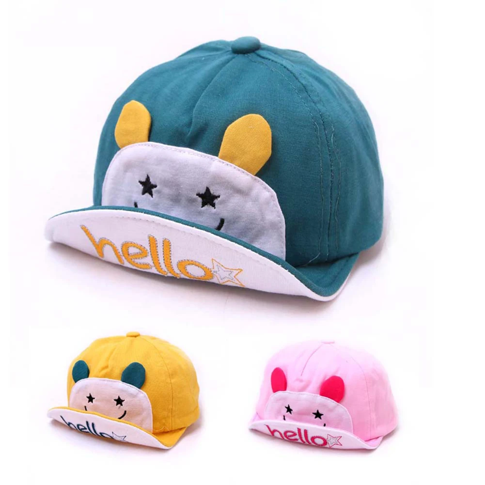 Fashion Hello Cute Kids Boy Girl Breathable Baseball Hat Snapback Sport Cap