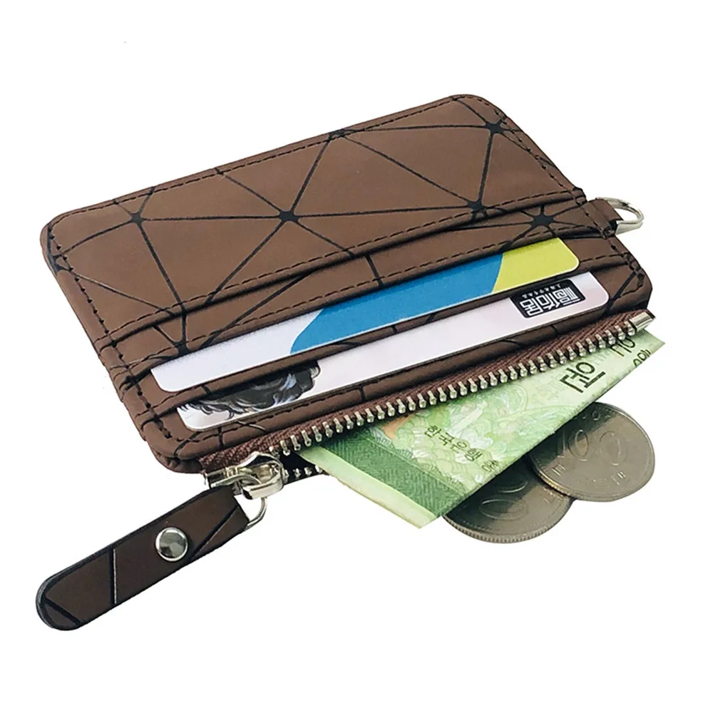 Новый корейский кошелек для монет клетчатая сумка из искусственной кожи