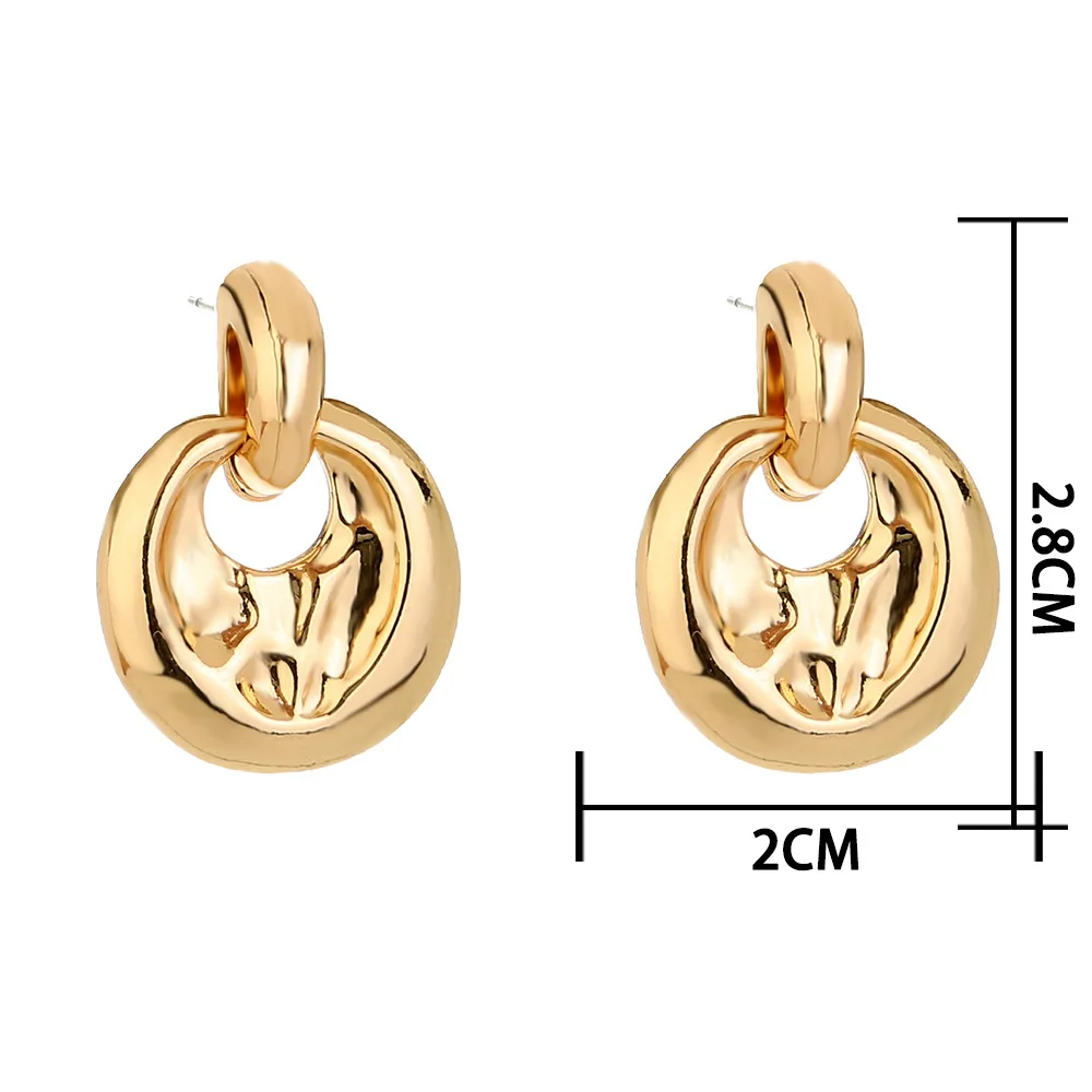 Серьги-гвоздики в стиле панк женские круглые металлические украшения