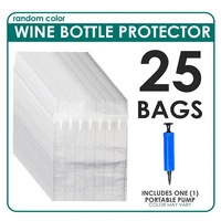 25pcs inflatable wine bottle protector bag with free pump bottles cushioning wrap shockproof packaging bag bubble film