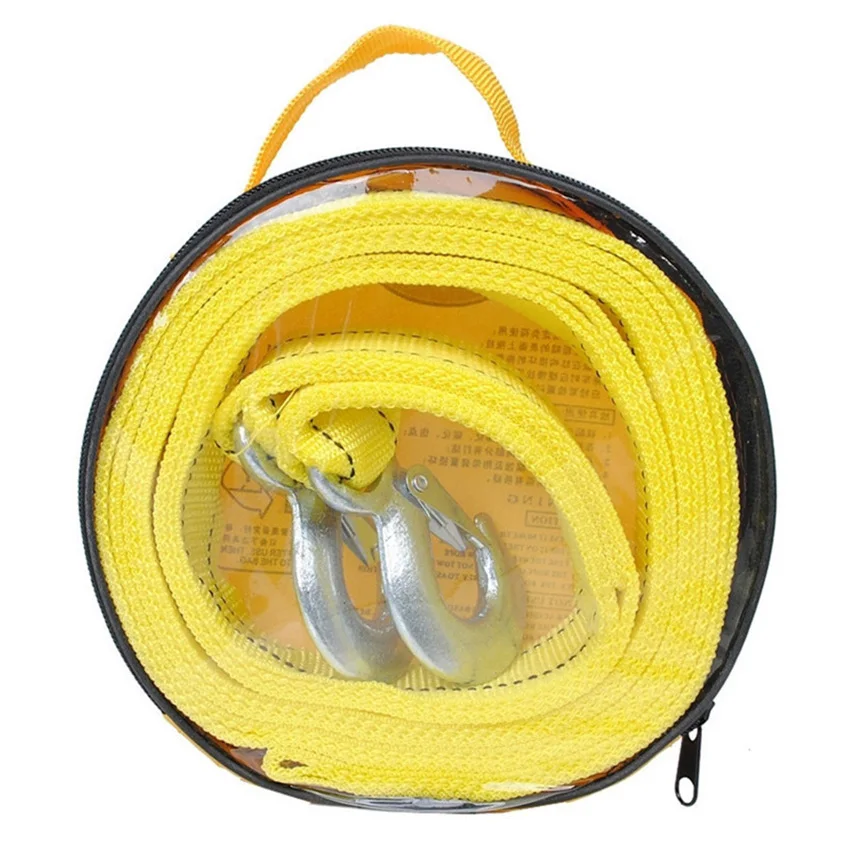 4M Heavy Duty 5 Ton Car Tow Towing Pull Rope Strap Double Layer Thicken Fabric Hooks Van Road Recovery Emergency Ropes | Автомобили и