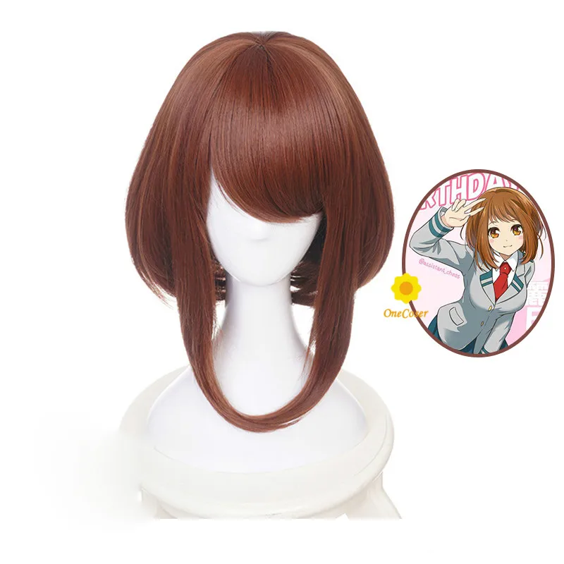 Парик для косплея очако урарака из аниме Моя геройская Академия короткий