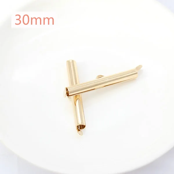 30mm kc gold 50p 10/13/16/20/25/30/35/40 мм цвета: золотистый, серебристый трубы торцевые крышки слайдера ювелирные изделия выводы разъем Бисер скользить по конец застежка с пряжкой - Цвет: 30mm kc gold