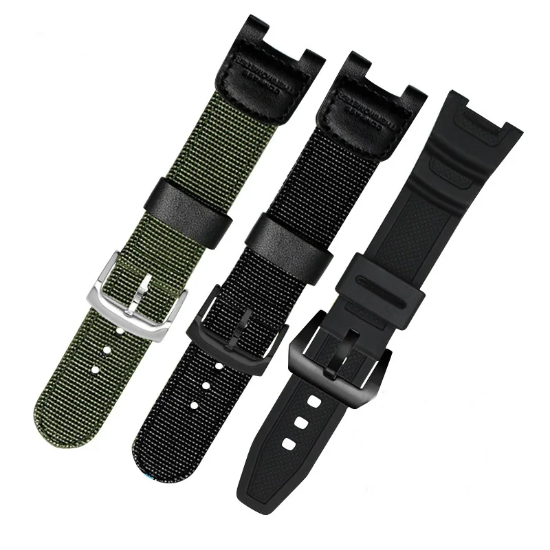 Военный Зеленый Нейлоновый ремешок для часов Casio SGW 100 водонепроницаемый замены