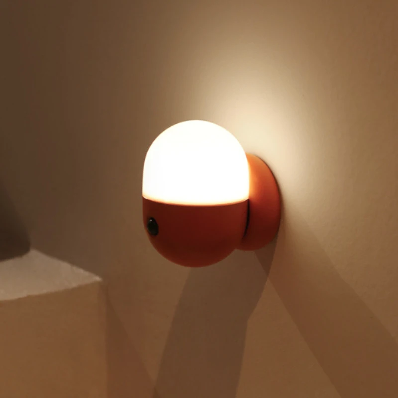 

Light-controlled Led Capsule Night Light Human Body Induction Charging Lamp Corridor Wardrobe Bedroom Lighting New Night Lights