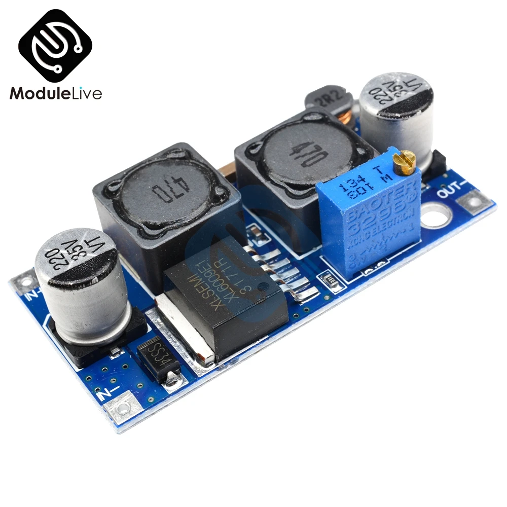 Регулируемый понижающий преобразователь с автоматическим усилением XL6009 модуль