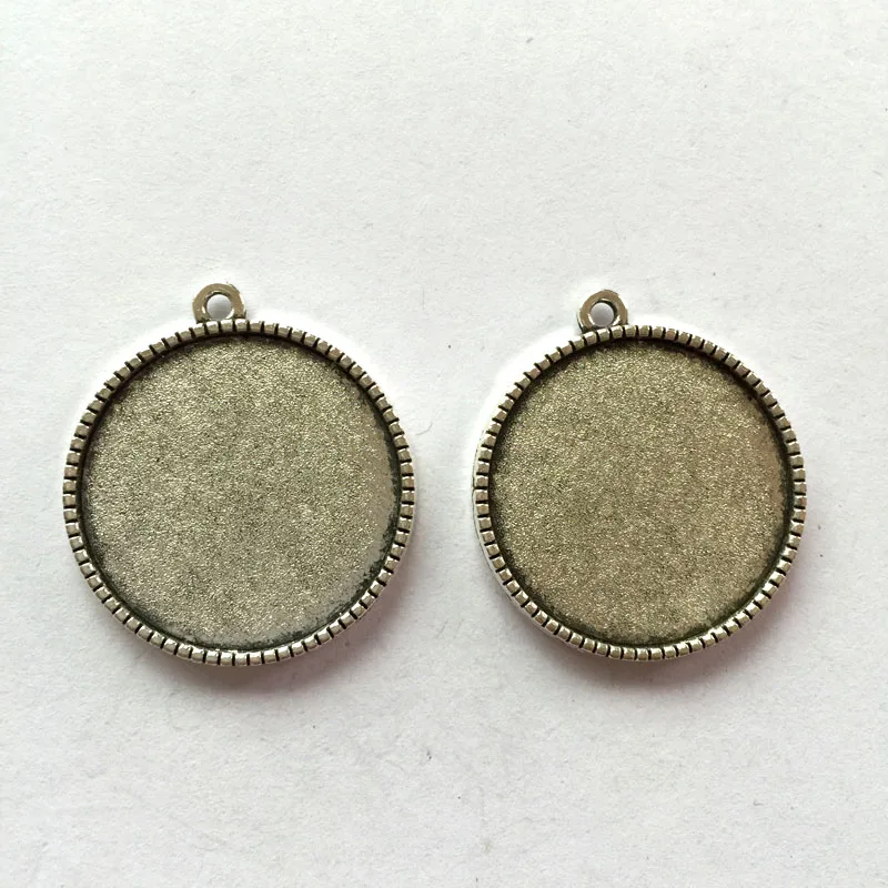 

5pcs/lot round glass antique bronze cameo cabochon pendant charms setting for jewelry embellishment T169-T172