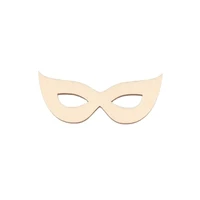 mask shape mascot laser cut christmas decorations silhouette blank unpainted 25 pieces wooden shape 0398