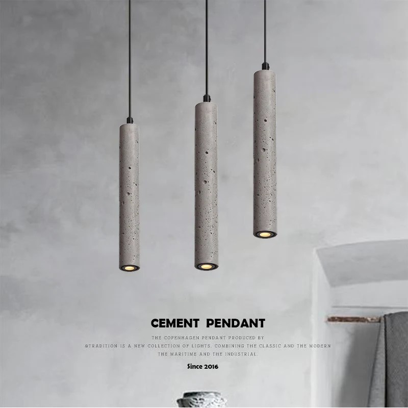 Nordic Cement Spot Pendant Lighting Modern Dinning Room Lamp Decor Light Fixture Hanging Indoor | Освещение