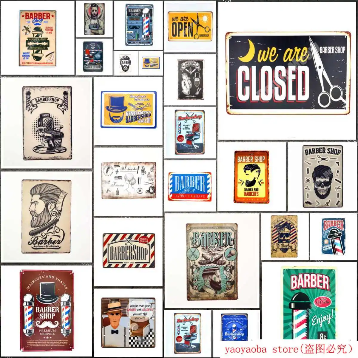 Парикмахерская декоративная металлическая жестяная вывеска Университет