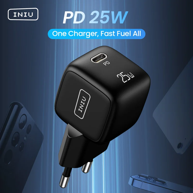 

2023 INIU Mini 25W USB C Wall Charger PD Phone Fast Charging Adapter Plug For / 13 12 11 Pro Max X / / Google Pixel LG --------