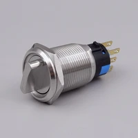 metal selector rotary switch 23 position 161922mm self return momentary self locking fixation knob switch waterproof button