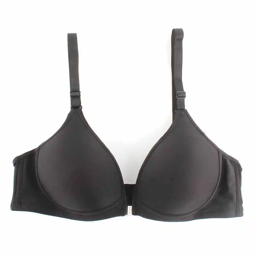 

Sexy Women Smooth Front Closure Thin Padded Racerback Seamless Push Up Bra Top Wire Free women's bra Cup B