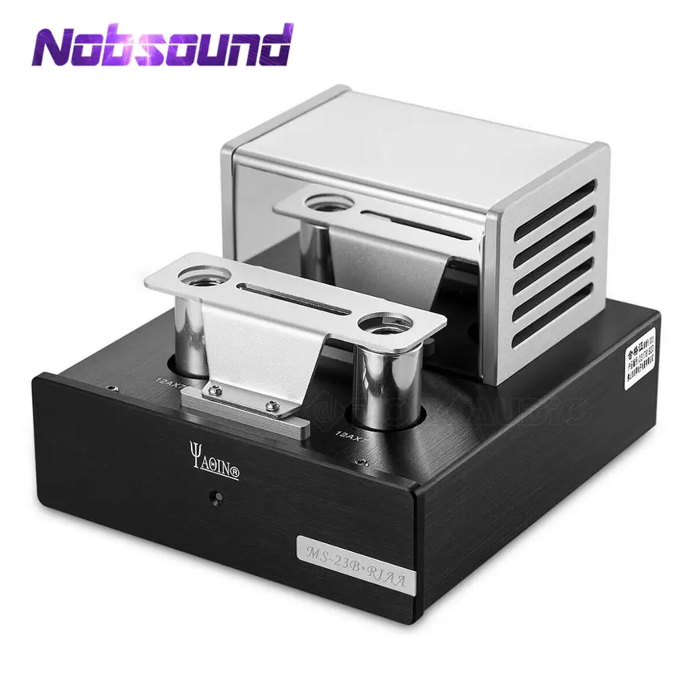 Nobsound HiFi MS-23B 12AX7 Ламповый фонокорректор Предварительный усилитель мм RIAA проигрыватель HiFi стерео усилитель