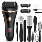 Электрическая пилка для ног, шлифовальный инструмент для педикюра и пяток, заряженный профессиональный прибор для ухода за ногами, средство для удаления огрубевшей кожи и мозолей