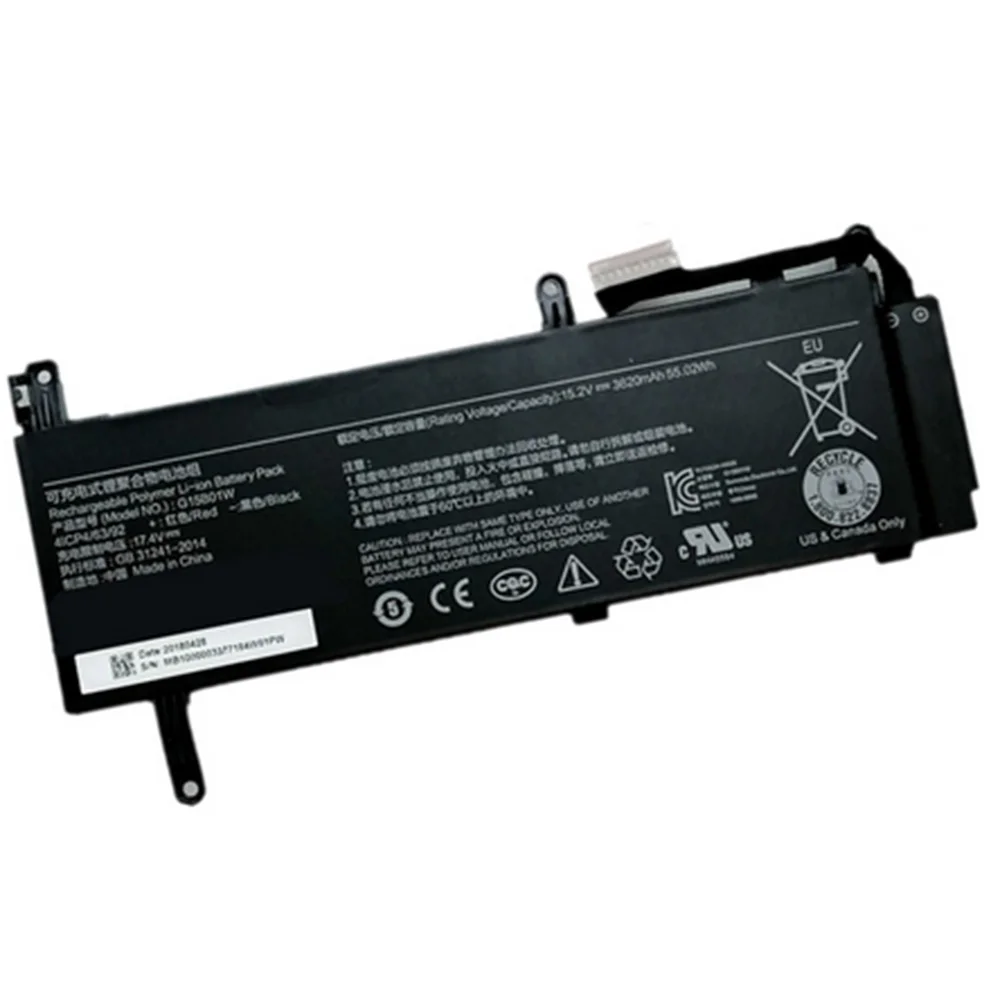 Аккумулятор 15 36 в 3590 мА · ч/3620 ч G15B01W G15BO1W для ноутбука XIAOMI 6 дюйма i5 7300HQ GTX1050 GTX1060