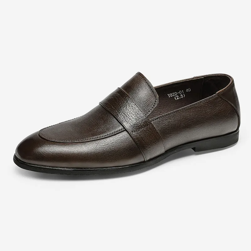 

Men Autumn Soft Leather Casual Shoes Male Sneakers loafer Mens Slip On Coffee Men's Genuine Leather Loafers Driving Shoes Man