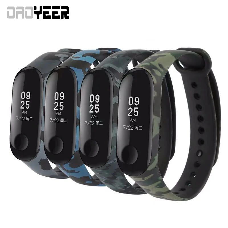Ремешок Oaoyeer для Xiaomi Mi Band 3 4 силиконовые ремешки на запястье браслет