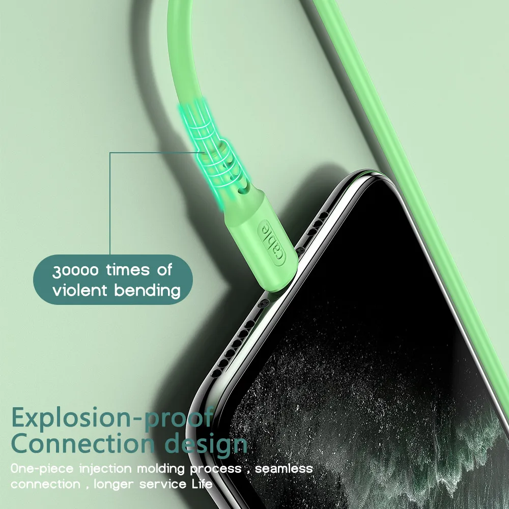 Cиликоновый кабель Micro USB Type C для iPhone 5 6 S 6S 7 8 Plus X 11 12 Pro Samsung A51 Xiaomi Huawei iOS Android Шнур