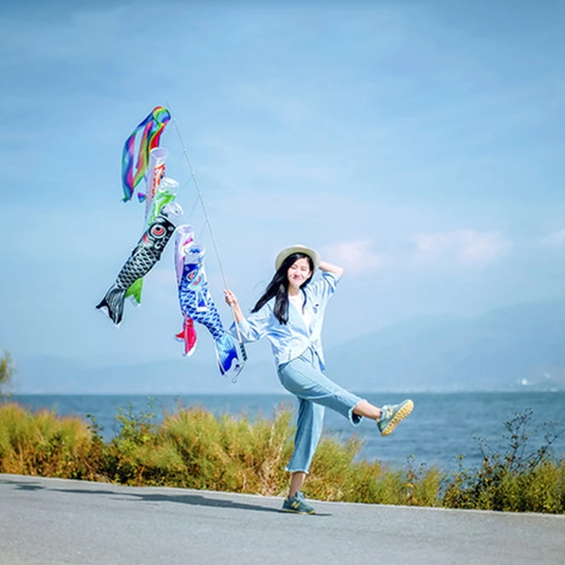 

55 см Koi Nobori Carp Wind Socks Koinobori яркий флаг рыбы Подвесной Настенный декор C5AF