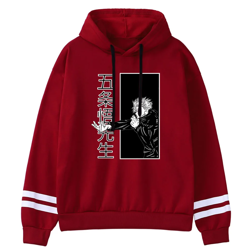

Jujutsu Kaisen Cool Comic Printing man Hoodies 2022 Trendy Spatchwork Hoody Hip Hop Fleece Hooded Harajuku Gothic men Hoodie