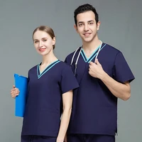 elasticity pet clinic nurse workwear high quality solid color nursing scrubs women uniforms hospital doctor work clothing suits