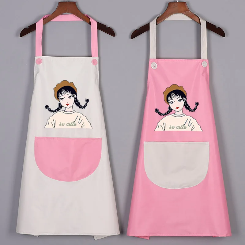 

Nail Salon Apron Household Kitchen Waterproof Work Clothes Women Fashion Cute Beauty Salon Custom Logo Japanese Style Apron