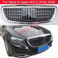 car styling middle grille for mercedes benz e class w213 2016 2020 maybach front bumper grill auto center vertical bar grille