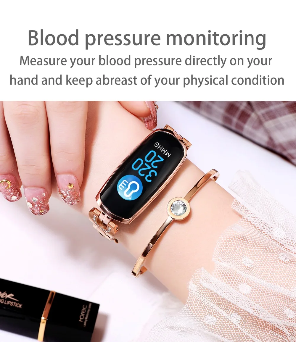 696 AK16 Женский Смарт-Браслет Фитнес браслет пульсометр кровяное давление наручные