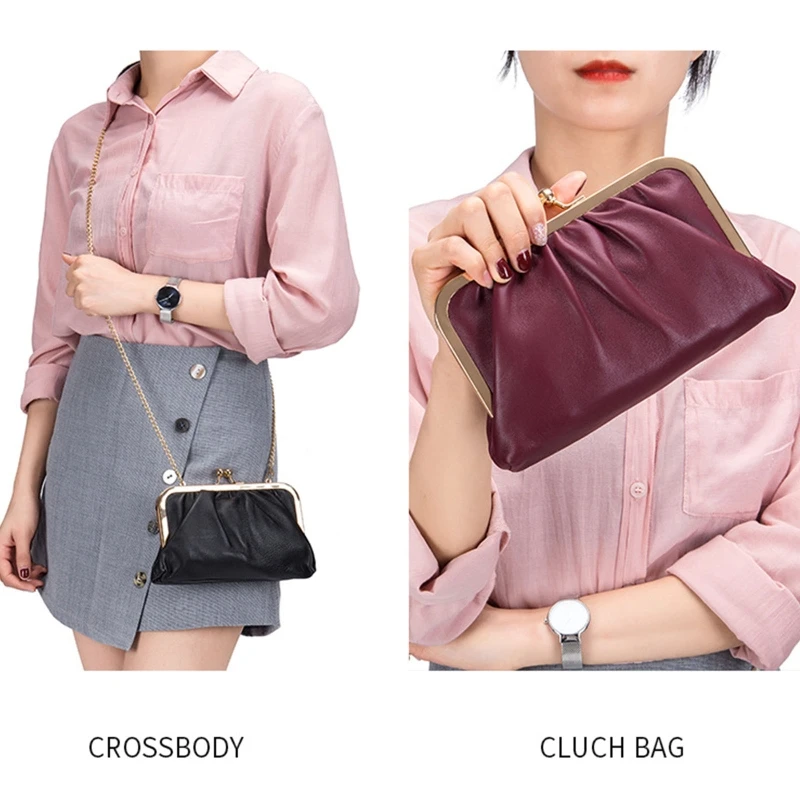 Сумка-клатч женская из искусственной кожи с длинной цепочкой | Багаж и сумки