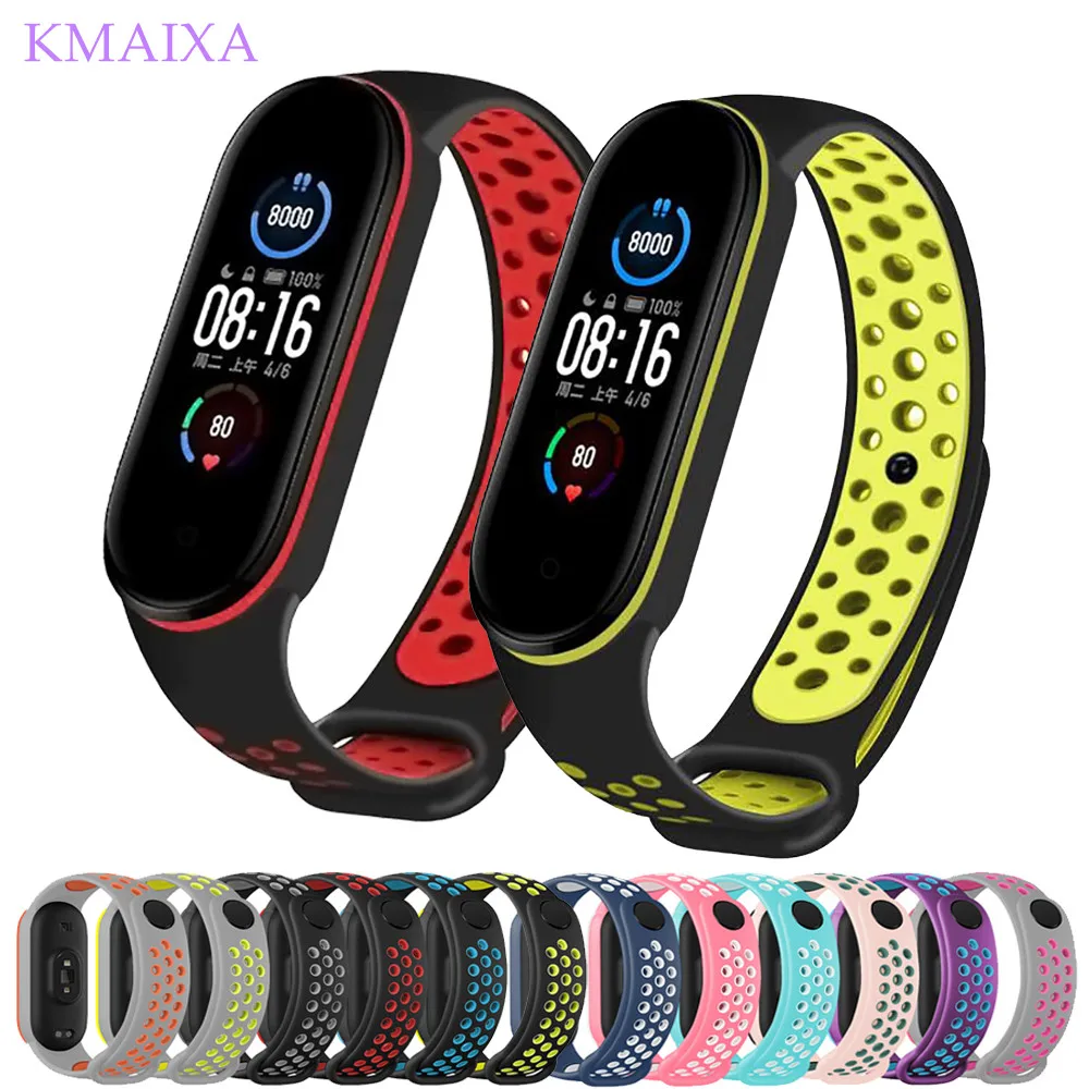 

Strap for Mi band 6 Bracelet Sport Silicone Miband4 miband 5 Wrist correa belt Replacement Wristband for xiaomi Mi band 4 3 5 6