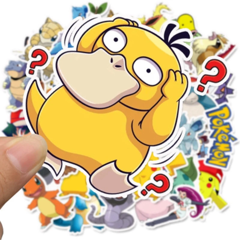 Pegatinas de pokemon de 40/50/100 Uds para equipaje, monopat&iacute;n, tel&eacute;fono, port&aacute;til, Moto, bicicleta, pegatina de pared para guitarra, pegatina impermeable DIY-3