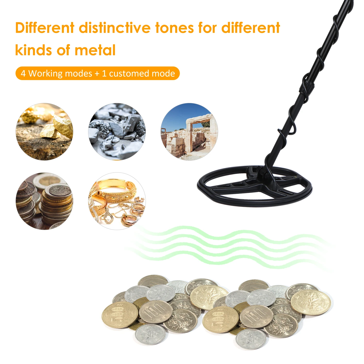 Металлоискатель Подземный G-old детектор с ЖК-дисплеем 5 режимов работы |