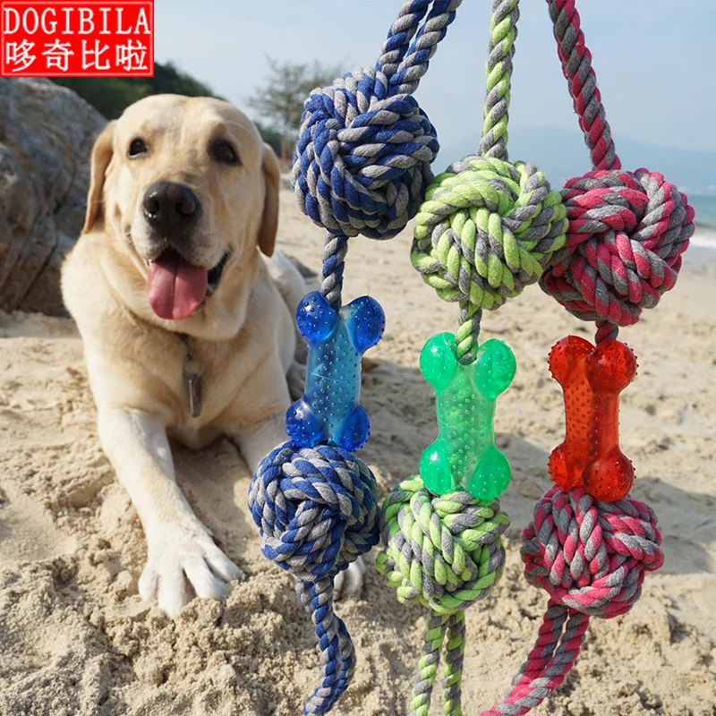 Игрушки для домашних животных интерактивные моляры чистки зубов большой узел