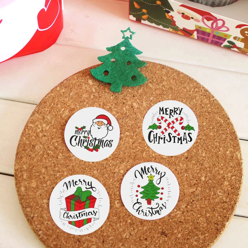 

10 Sheets(120pcs) Christmas Gift Bags Stickers Envelop Candy Bag Seal Sticker Products Gift Pacakge Label Xmas Party Supplies