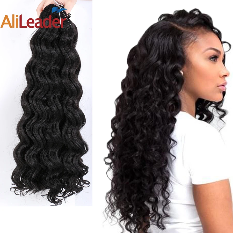 

Ocean Wave Crochet Braids Hair 9"20Inch Water Wave Crochet Hair Ombre Curl Wave Synthetic Braids Hair For Women