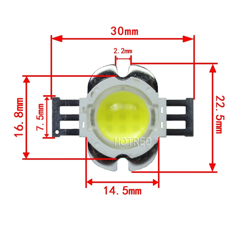 10 Вт COB 45mil led холодный теплый белый ярко синий зеленый IR940nm 850nm UV395 acquarm