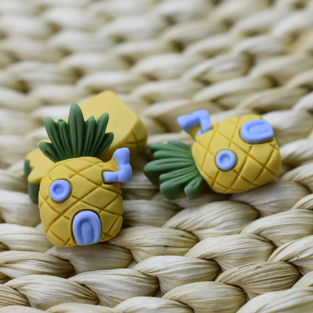 

1pcs/lot resin flat back simulation pineapple 22mm Embellishment DIY Phone Decoration