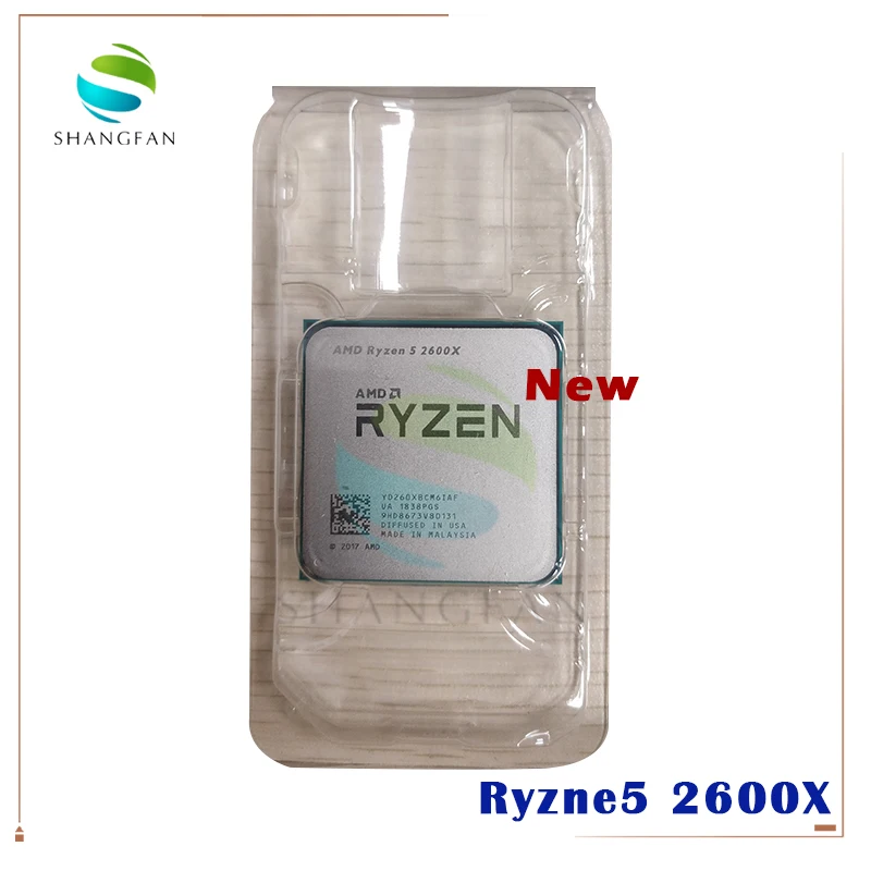 Новый процессор AMD Ryzen 5 2600X R5 3 6 ГГц шесть ядер двенадцать потоков 95 Вт YD260XBCM6IAF Socket