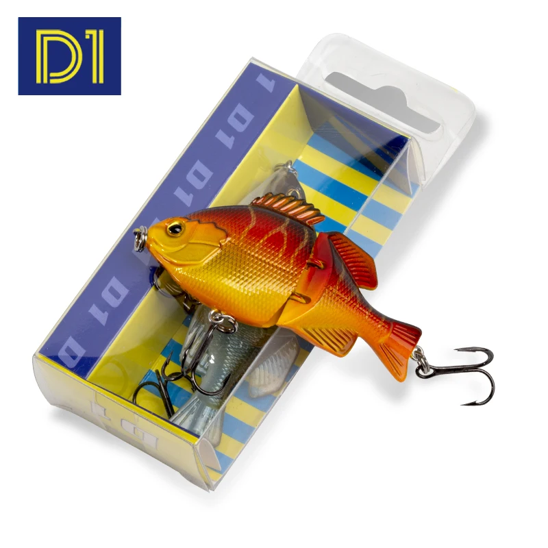 

D1 Swimbait Fishing Lure 60mm 7.8g Sinking Wobbler Multi Jointed Artificial Hard Bait Lifelike Crankbait Fishing Tackle