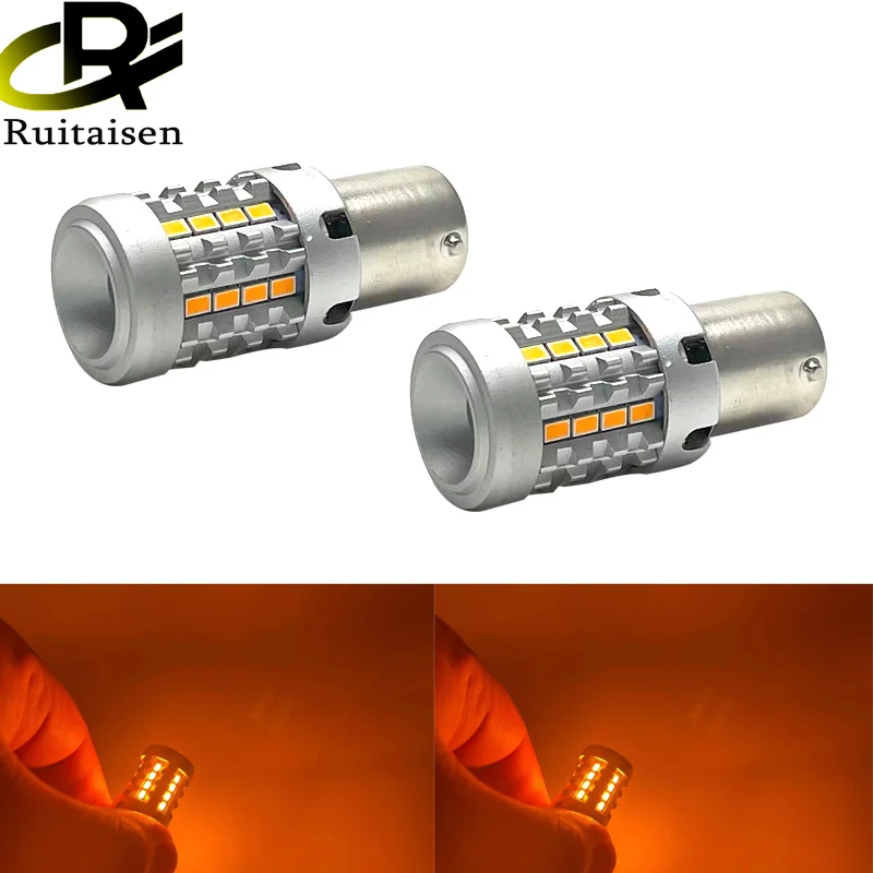 

Светодиодный указатель поворота Canbus 15s PY21W, встроенный резистор янтарного желтого цвета, противотуманная Светодиодная лампа 1156 BA15s P21W