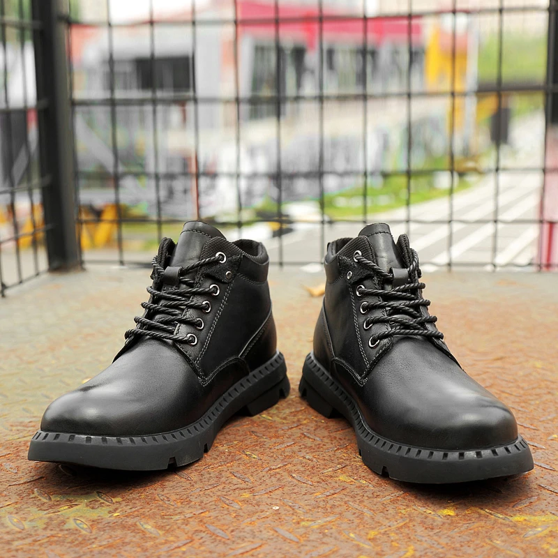 Мужские ковбойские ботинки высокого качества повседневная обувь мужские зимние