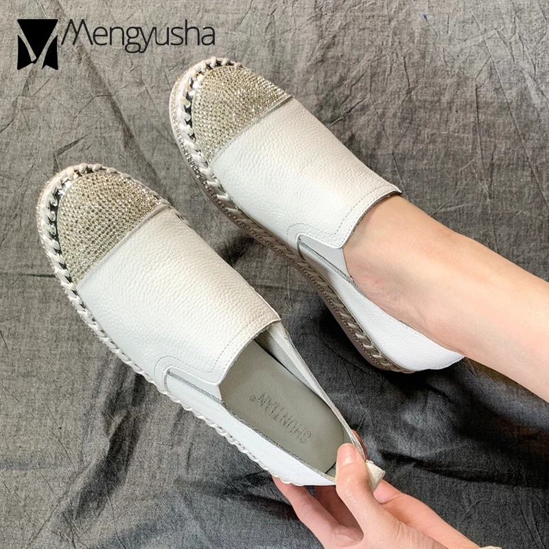 С натуральным лицевым покрытием на плоской подошве женские Обувь из телячьей